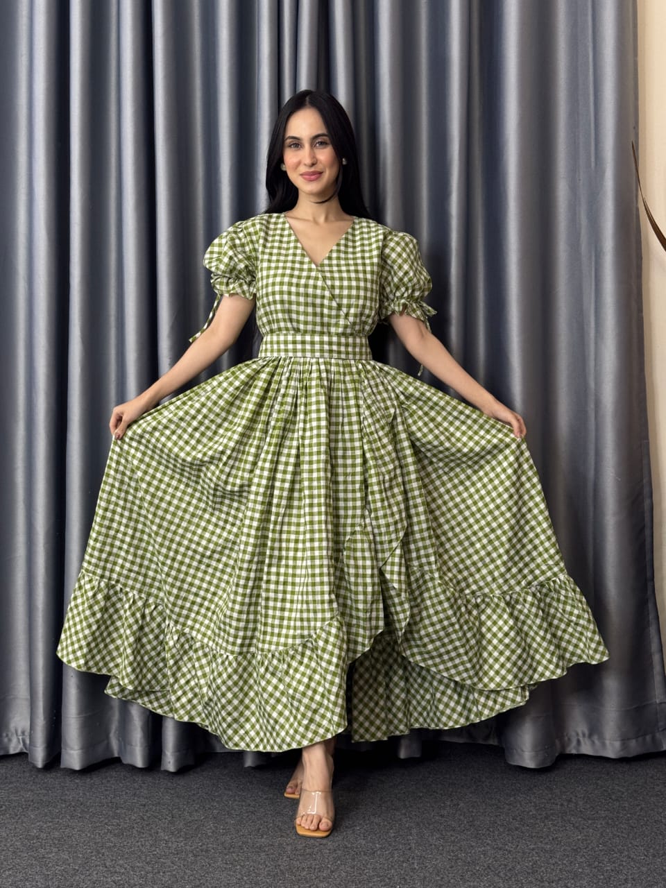 Premium Rafell Dress Olive Green
